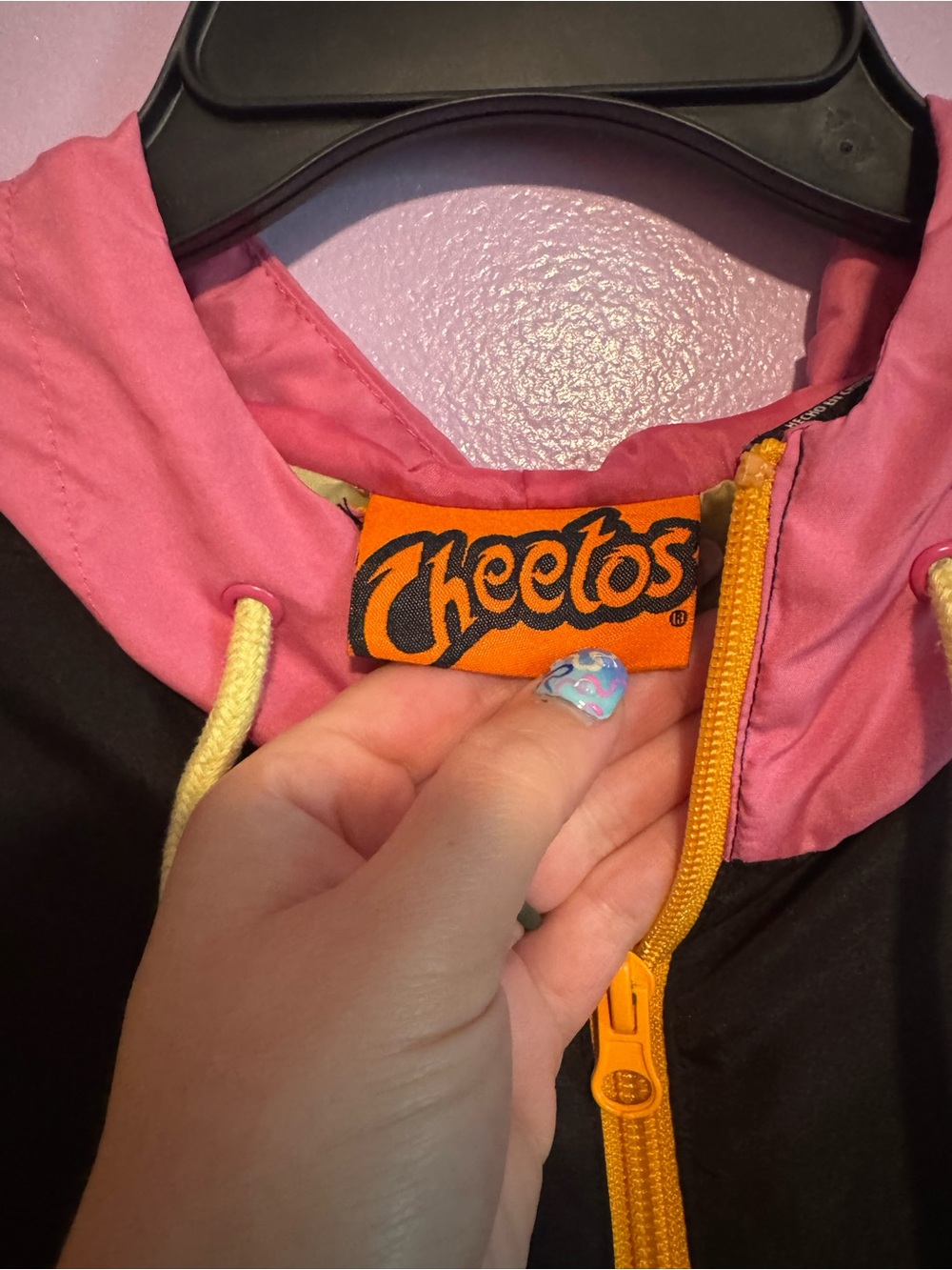 Cheetos Colorblock Zip Jacket - Black, Pink & Yellow - Picture 2 of 5